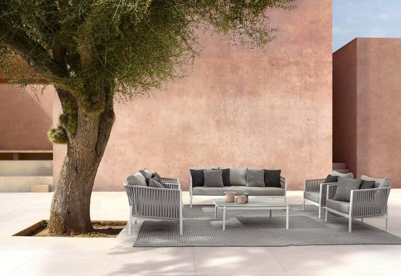 Loungesofa Florencia weiß grau