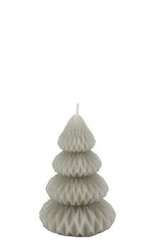 Kerze Jutis Baum grau 10,5cm