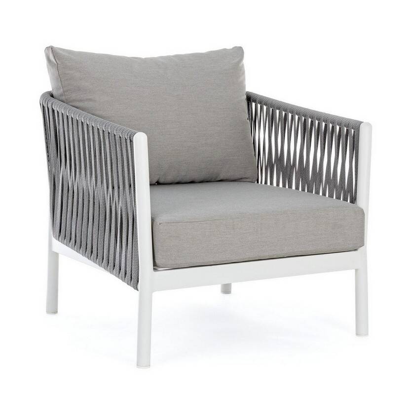 Sessel Florencia weiß grau