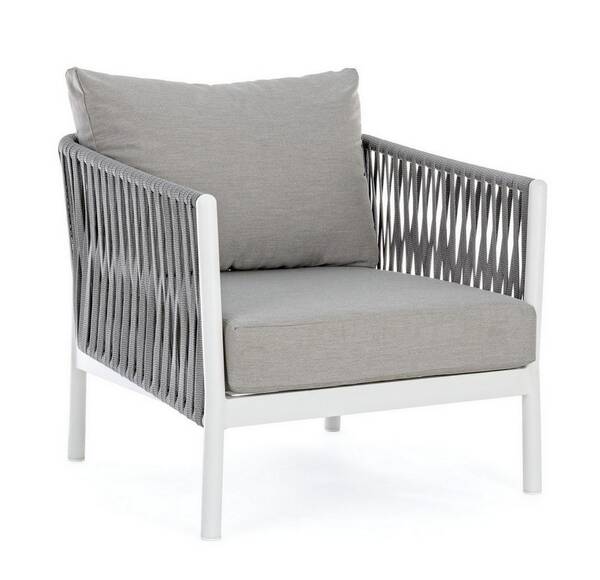 Sessel Florencia weiß grau