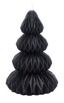 Kerze Jutis Baum schwarz 17cm