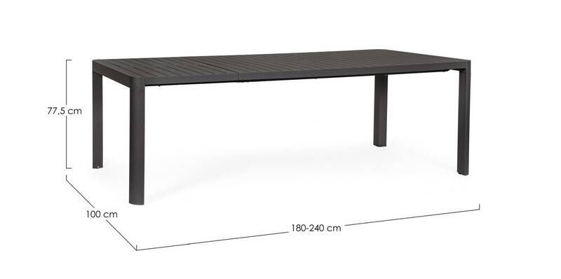 Esstisch TaVolo All. Kiplin anthrazit ausziehbar auf 100x240cm Ausstellungstück