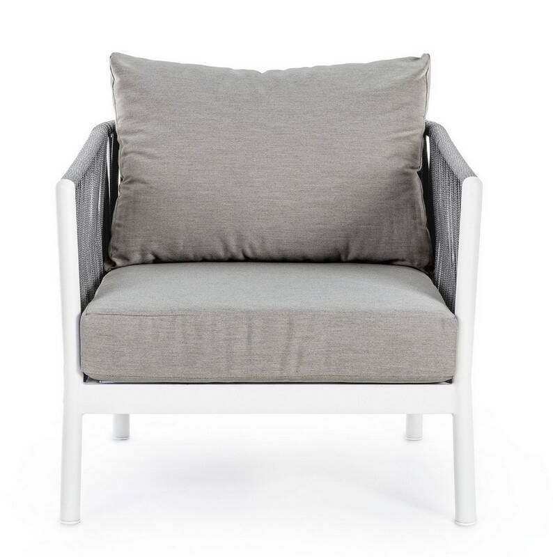 Sessel Florencia weiß grau