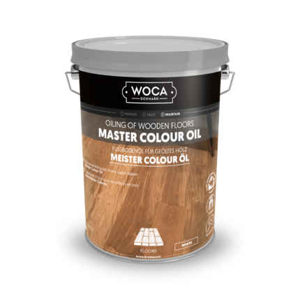 Woca, Master Colour Oil, Weiß, 5,0ltr, Reicht für ca. 10-12 m2/l, (VE2)