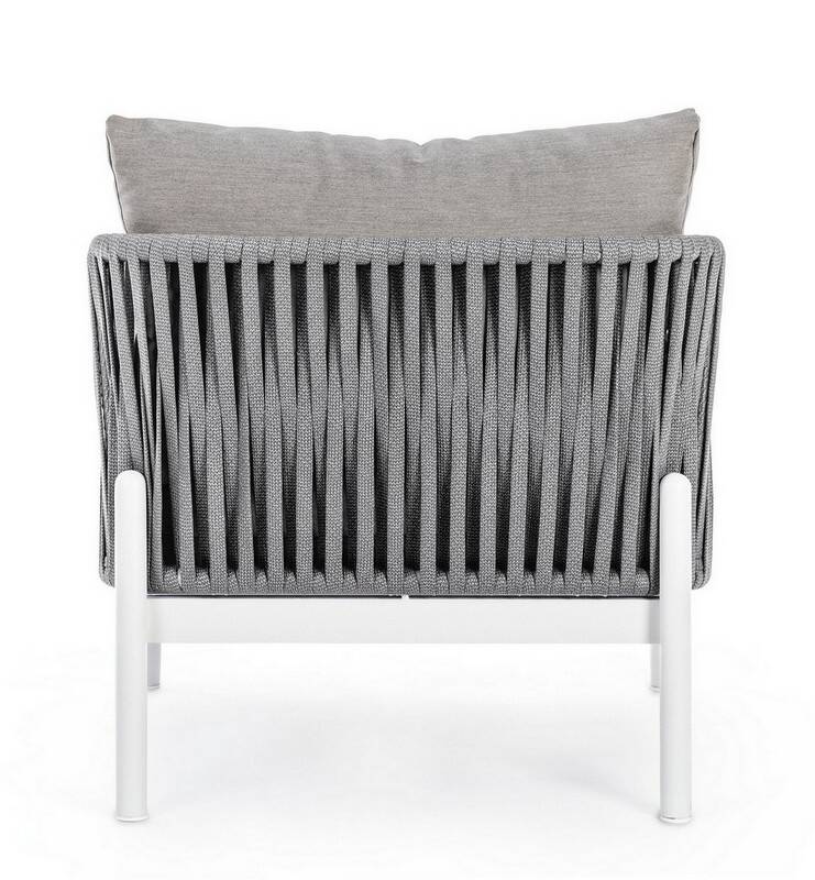Sessel Florencia weiß grau